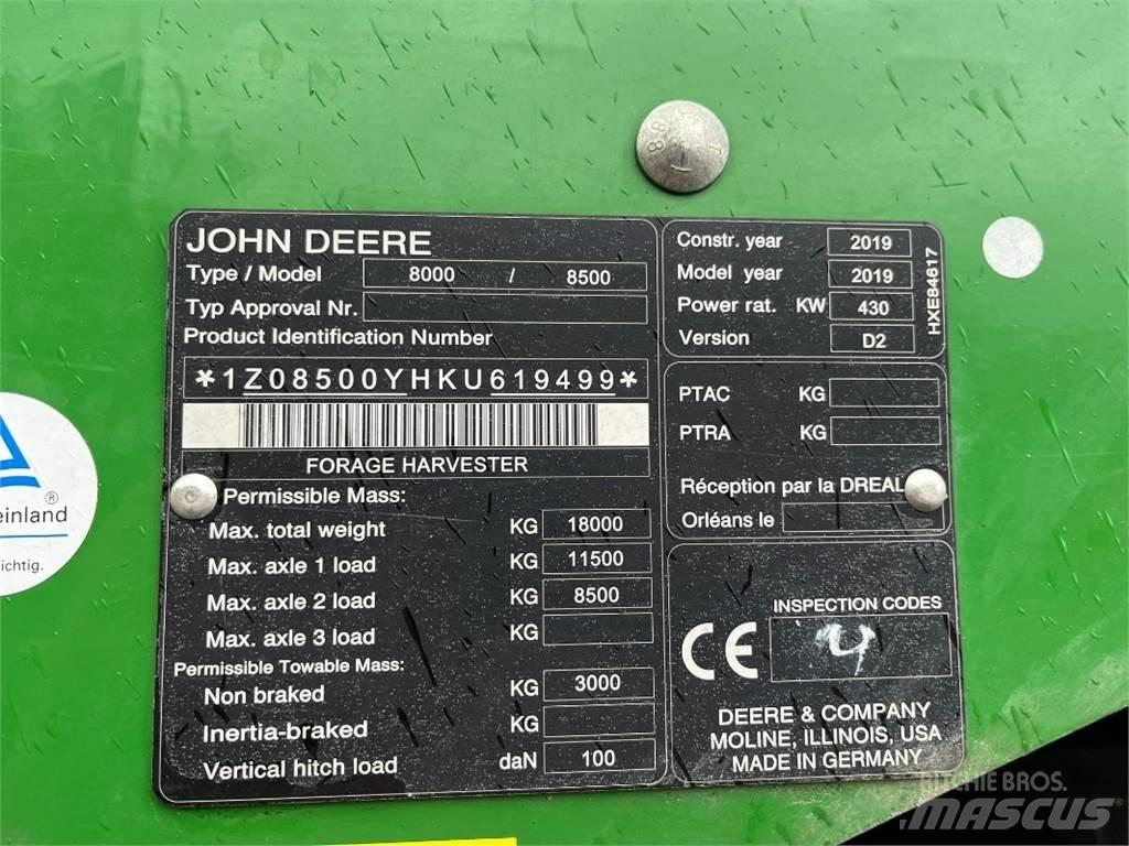 John Deere 8500 Cosechadoras de forraje