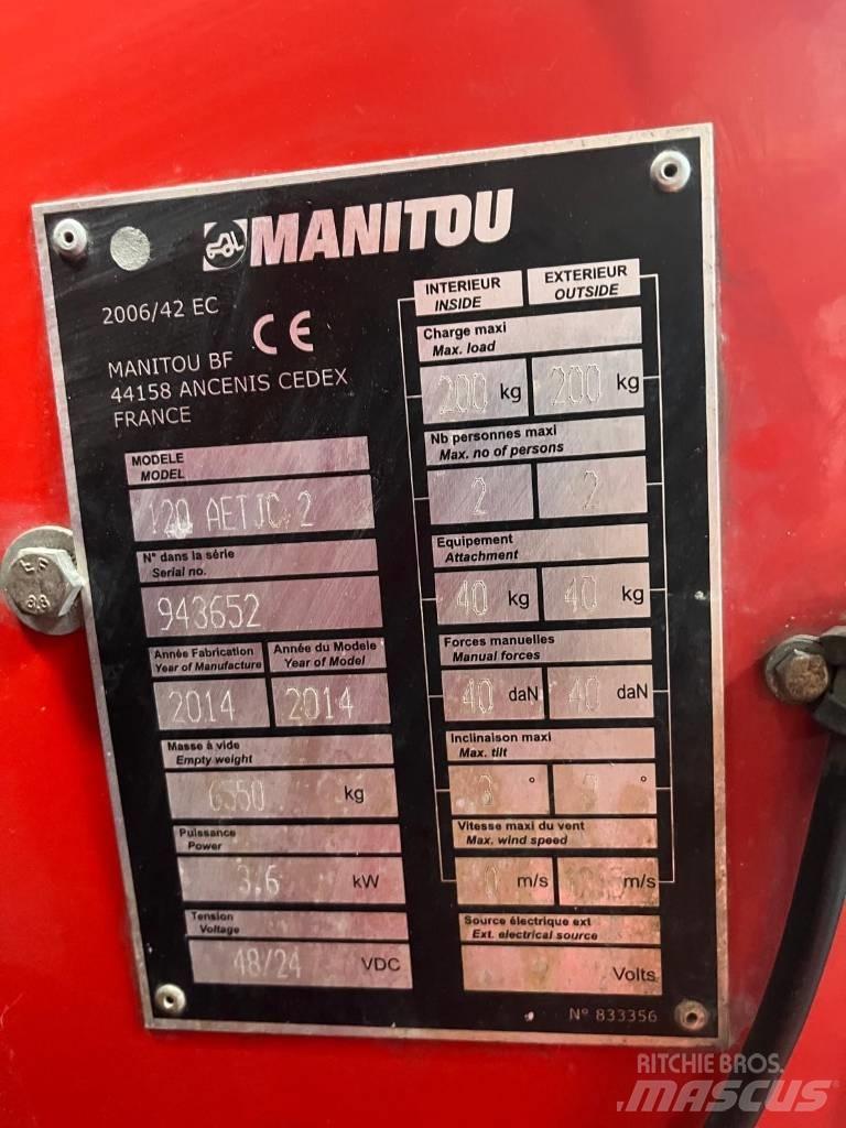 Manitou 120 AET JC Plataforma de trabajo articulada