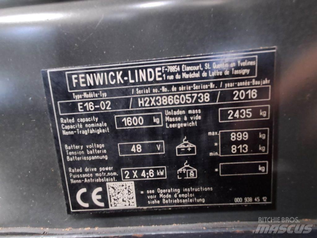 Linde E16-02 Carretillas de horquilla eléctrica