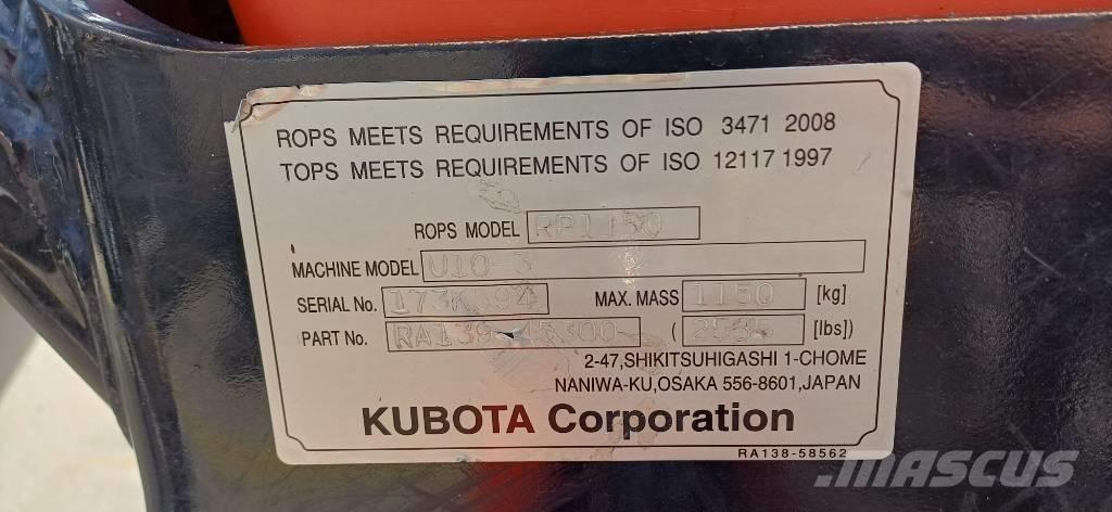 Kubota U 10-3 Mini excavadoras < 7t
