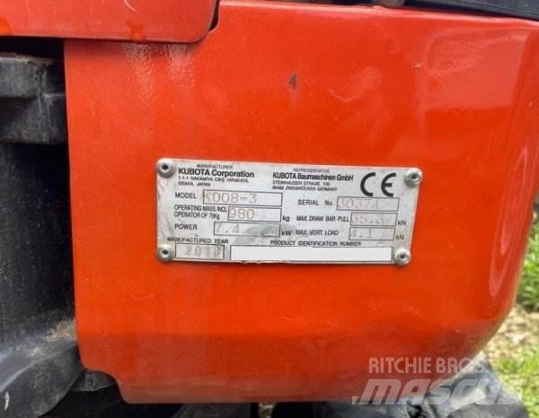 Kubota K008-3 Mini excavadoras < 7t