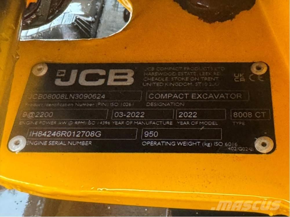 JCB MICRO 8008 Mini excavadoras < 7t