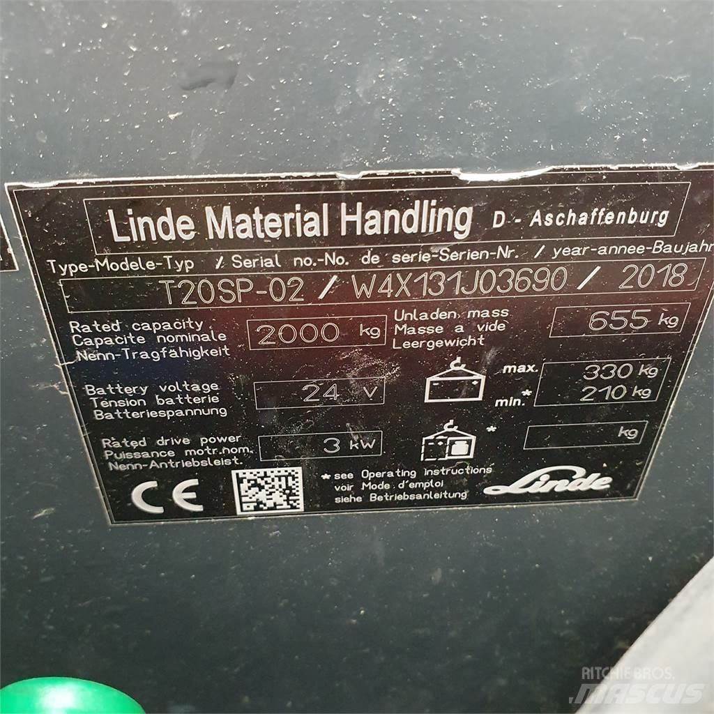 Linde T20SP-lang Transpaletas Electricas