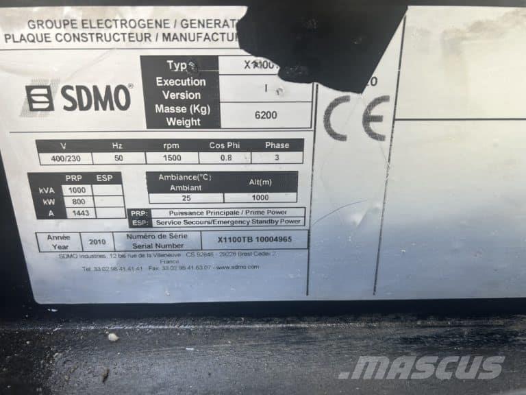 Sdmo X1100 TB Generadores diesel
