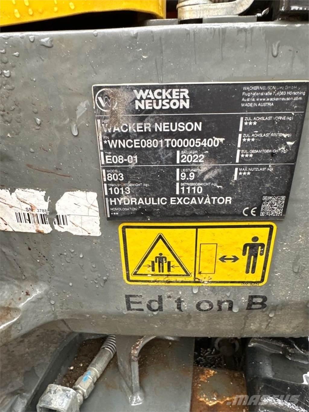 Wacker Neuson 803 Excavadoras de cadenas