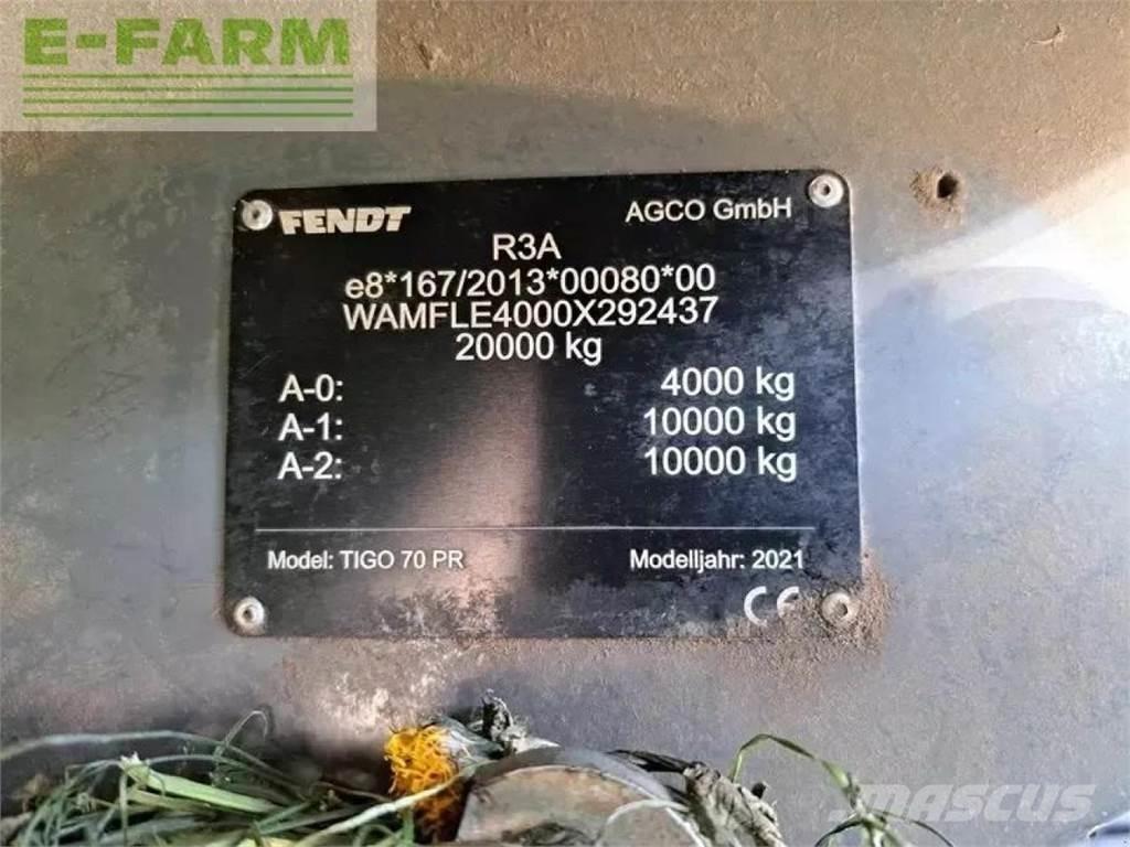 Fendt tigo 70 pr Otros semirremolques