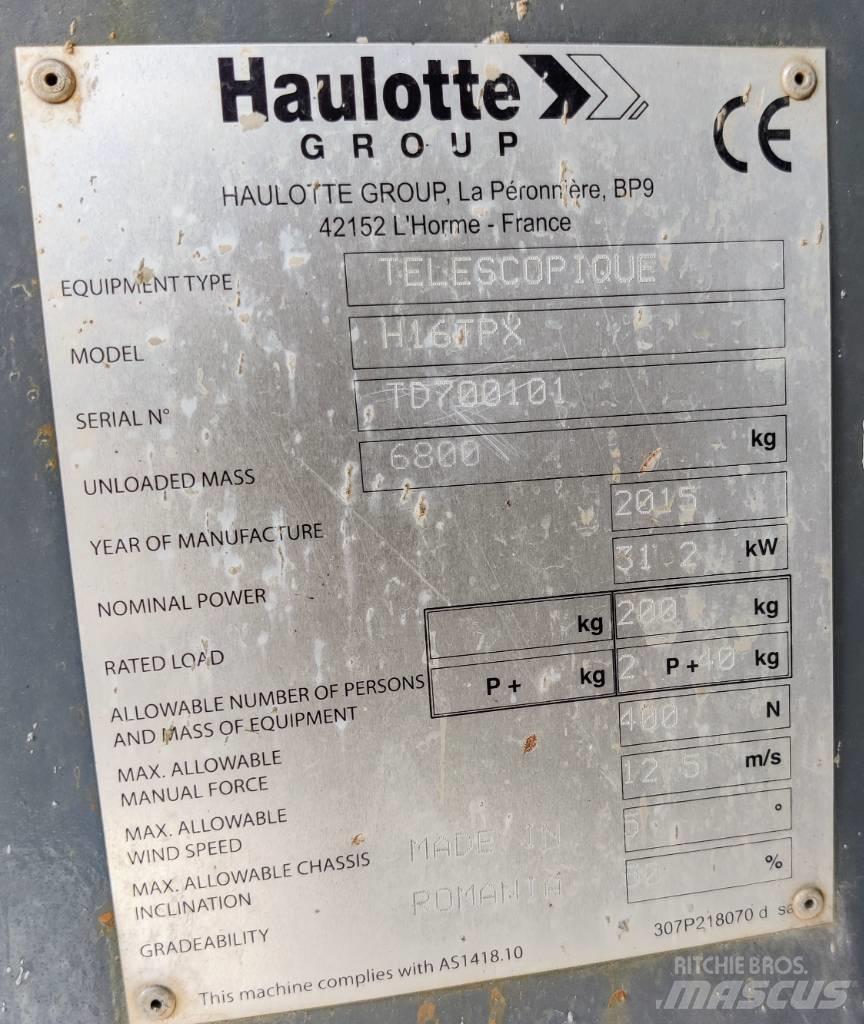 Haulotte H 16 TPX Plataformas de trabajo telescópica