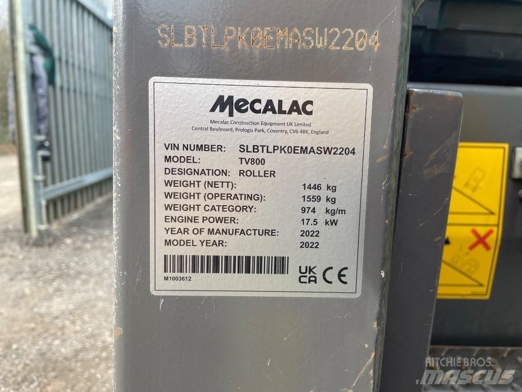 Mecalac TV 800 Rodillos de doble tambor
