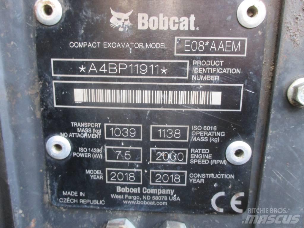 Bobcat E 08 Mini excavadoras < 7t