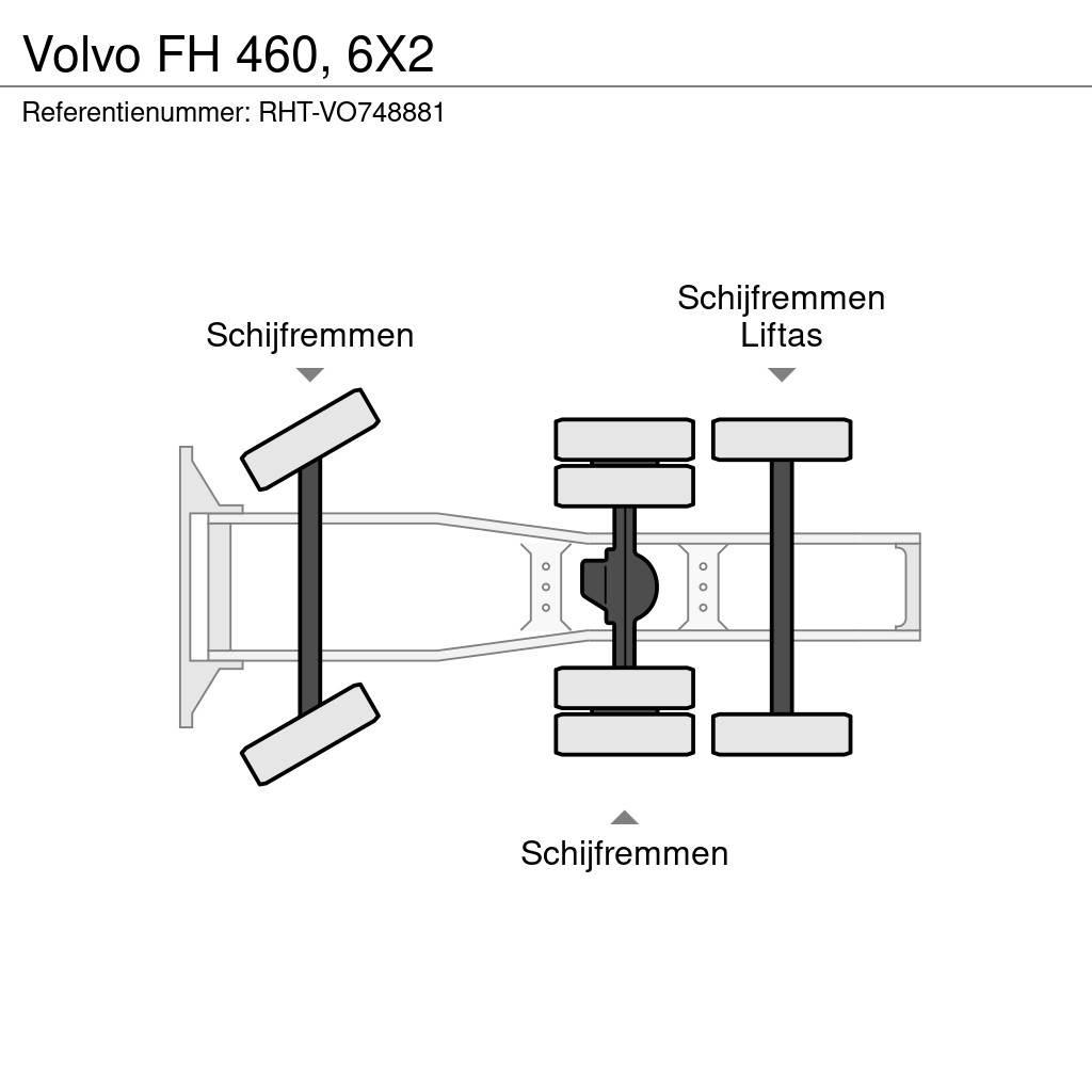 Volvo FH 460, 6X2 Cabezas tractoras