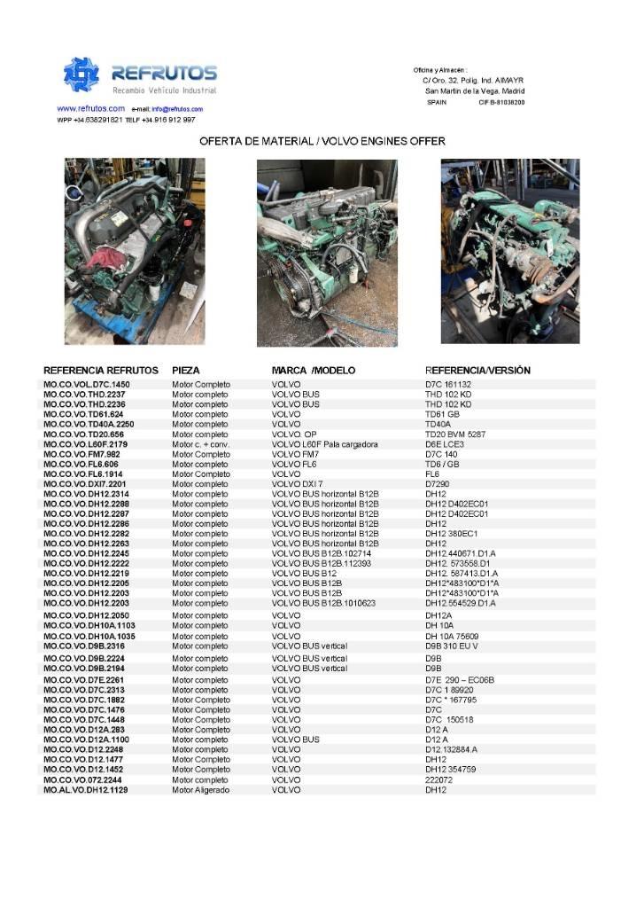 Volvo B 12 B Motores