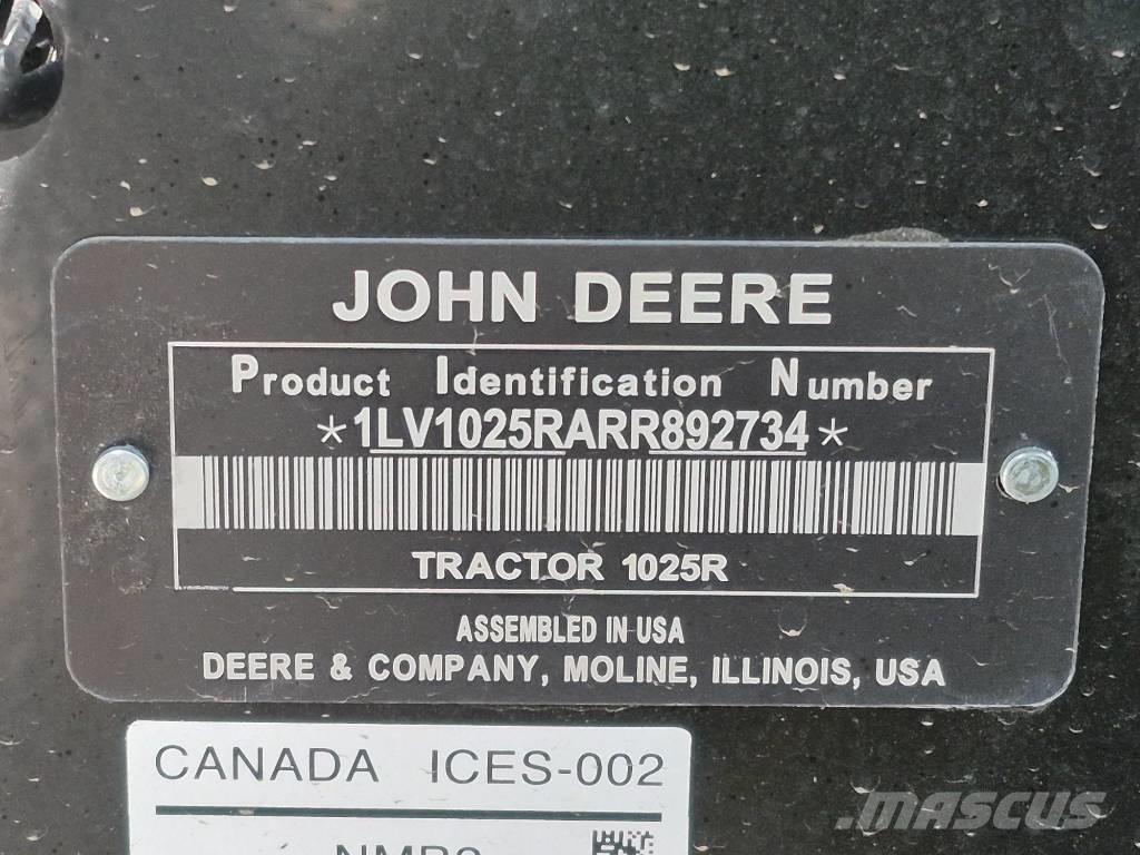 John Deere 1025 R Tractores