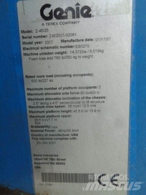 Genie Z45/25 Plataforma de trabajo articulada