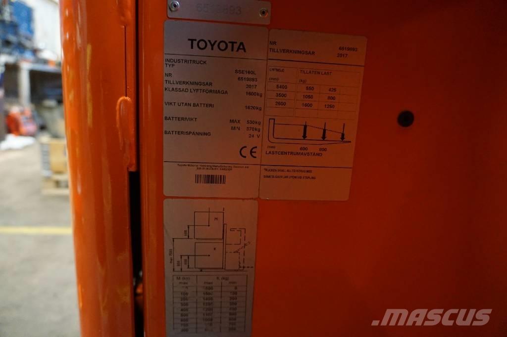 Toyota SSE160L Apiladores eléctricos autopropulsados