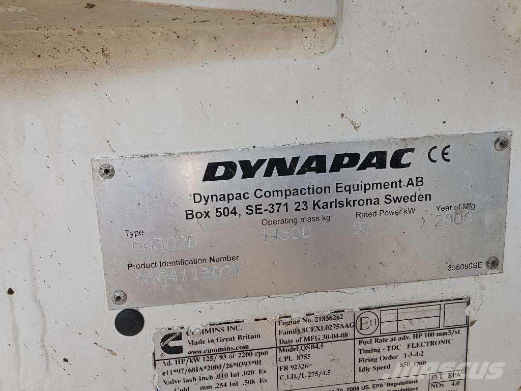 Dynapac CA 302 D Rodillos de un solo tambor
