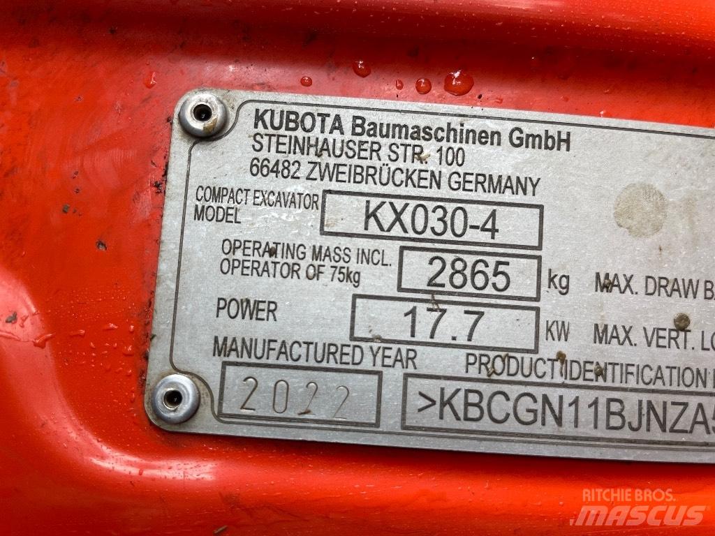 Kubota KX 030-4 Mini excavadoras < 7t