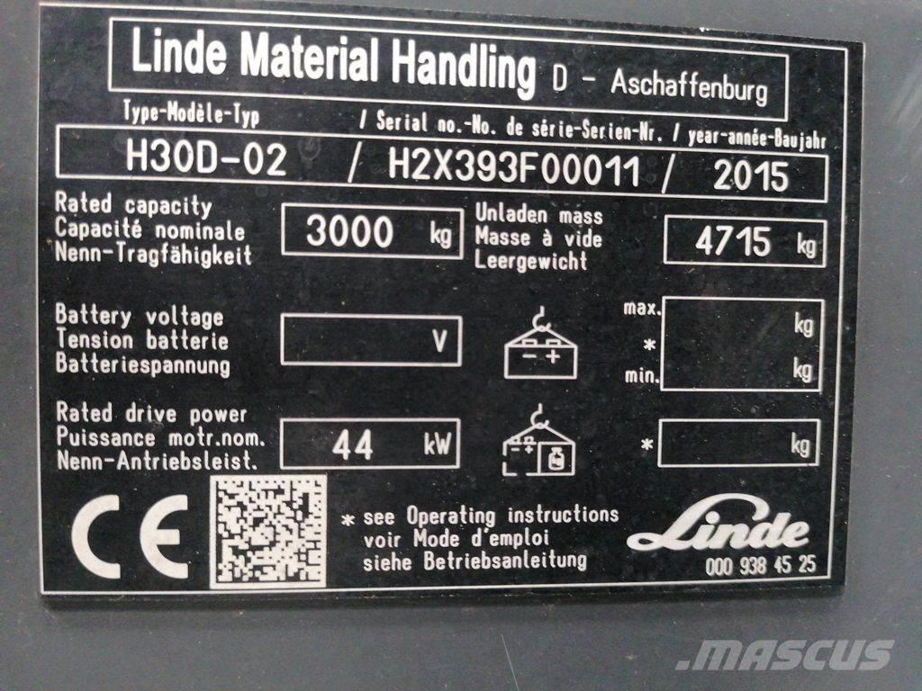Linde H30D-02 Carretillas diesel