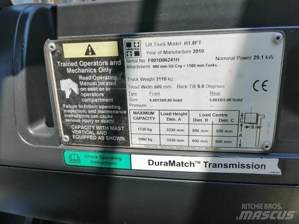 Hyster H 1.8 FT Carretillas diesel