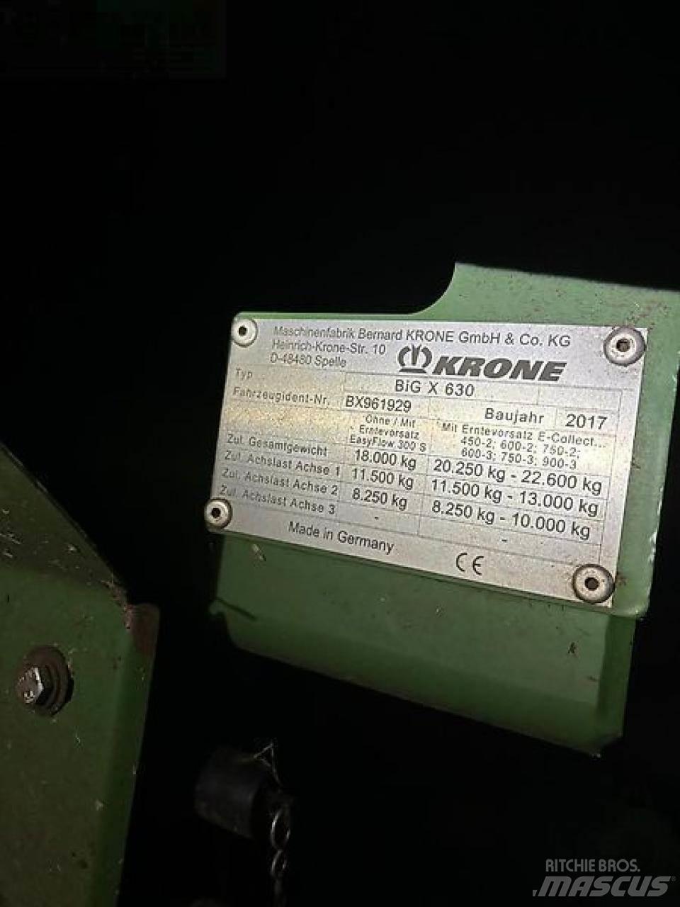 Krone big x 630 Picadoras de forraje autopropulsadas