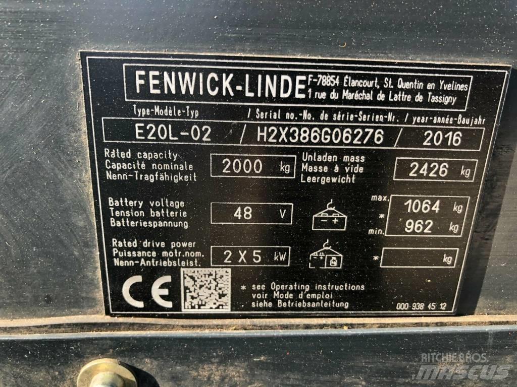 Linde E 20 L-02 Carretillas de horquilla eléctrica