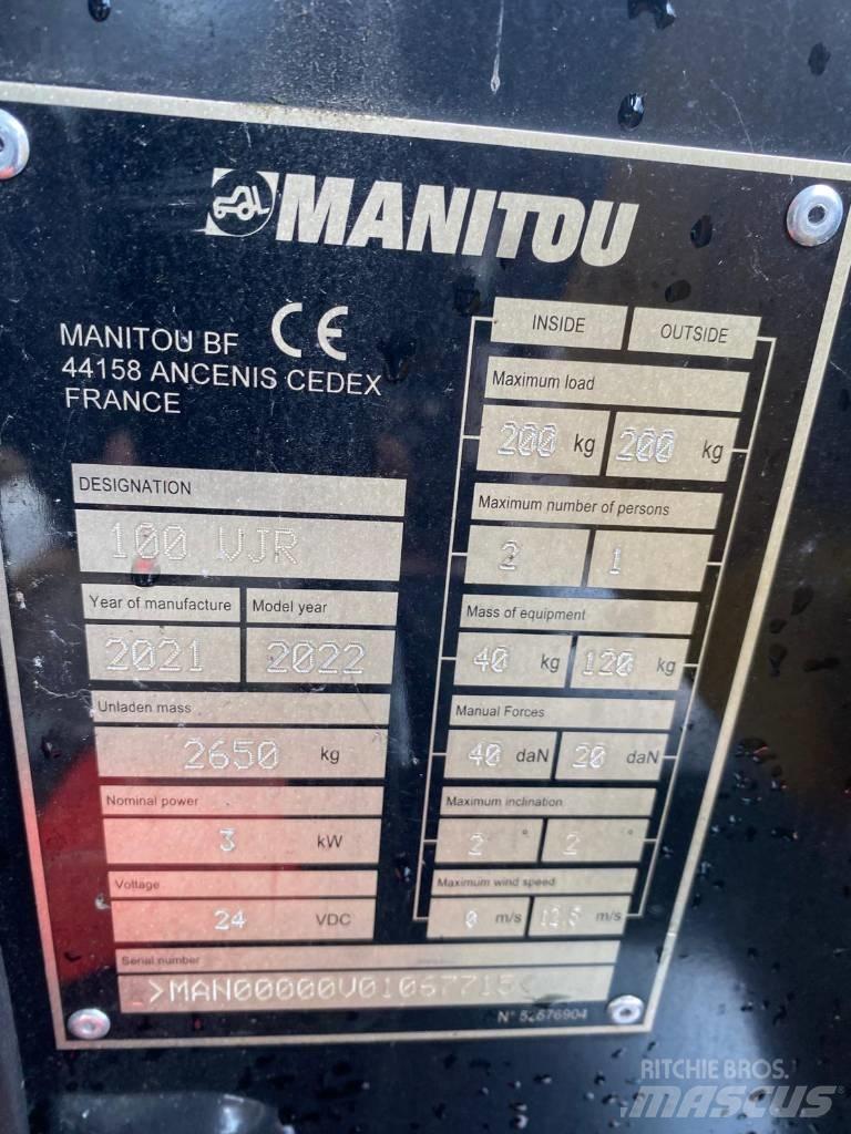 Manitou 100 VJR Ascensores de personal y montacargas de acceso