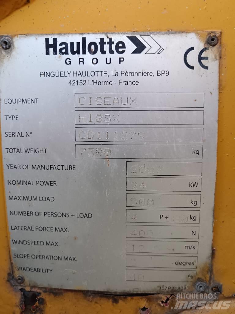 Haulotte H 18 SX Plataformas tijera