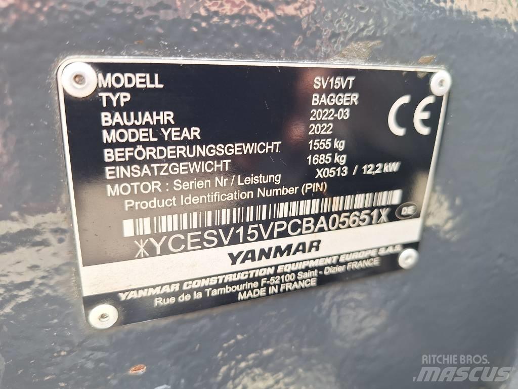 Yanmar SV 15 Mini excavadoras < 7t