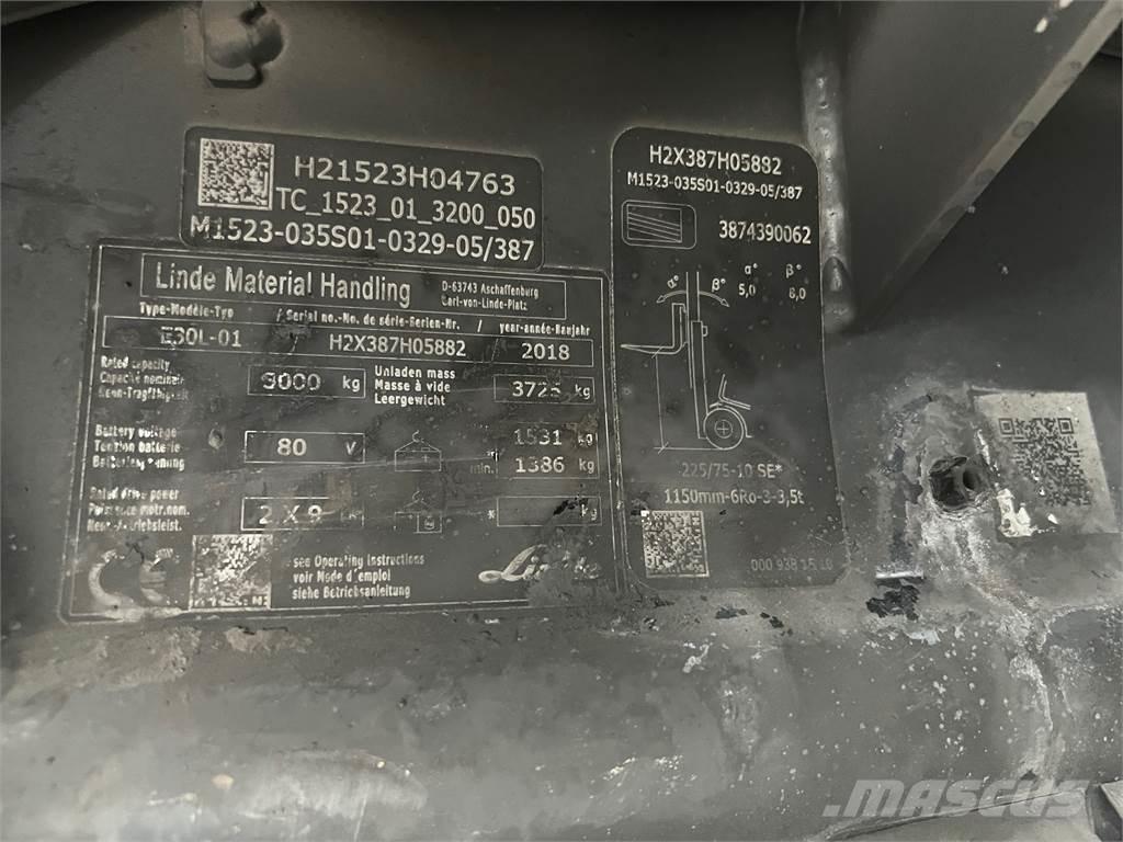 Linde E30L-01 Carretillas de horquilla eléctrica