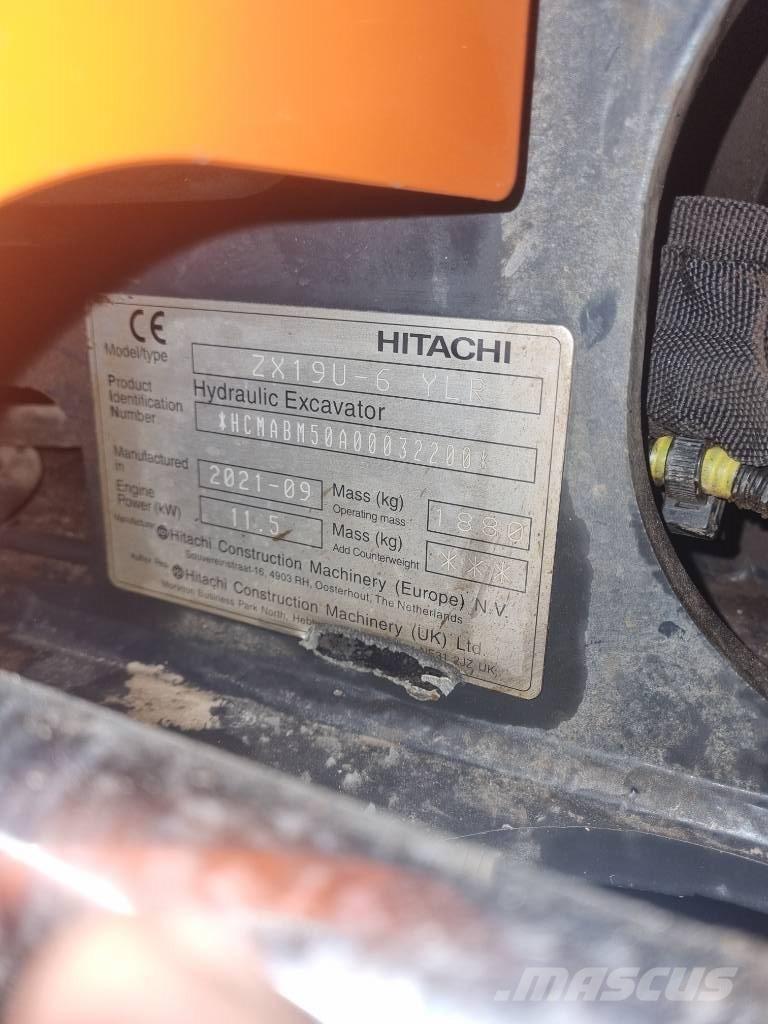 Hitachi ZX 19 U Mini excavadoras < 7t