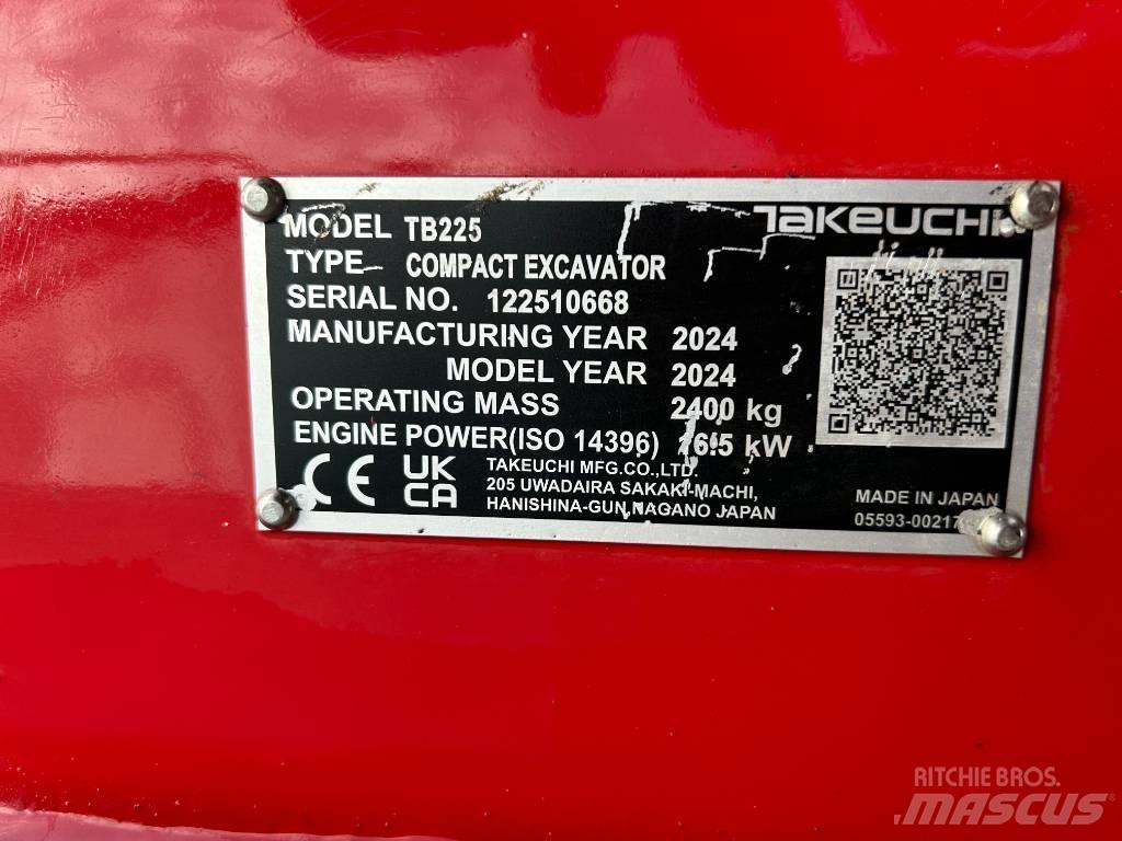 Takeuchi TB 225A V5 Mini excavadoras < 7t