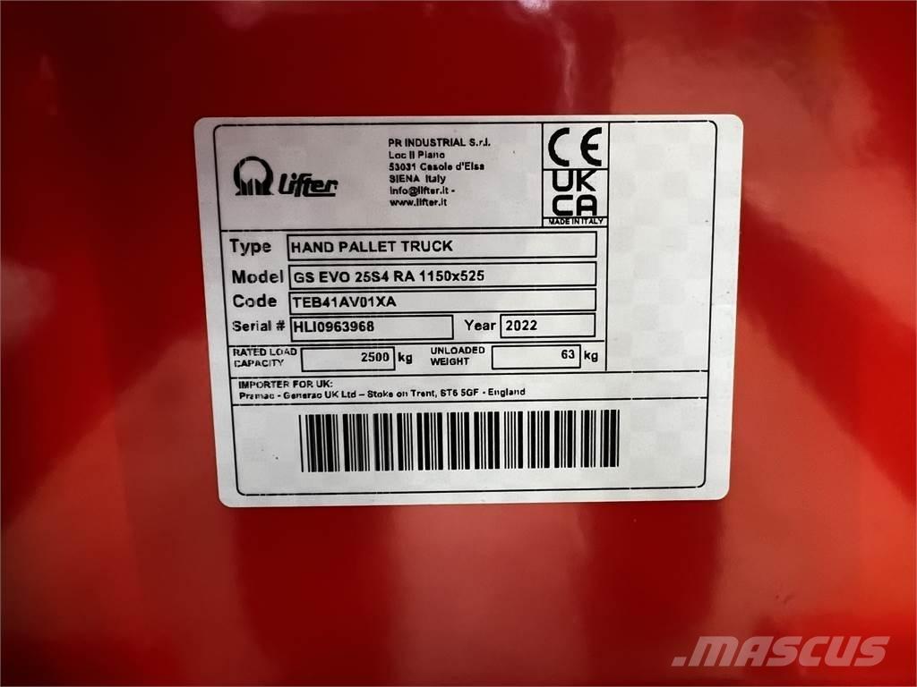 Pramac GS EVO 25 Transpaletas Manuales