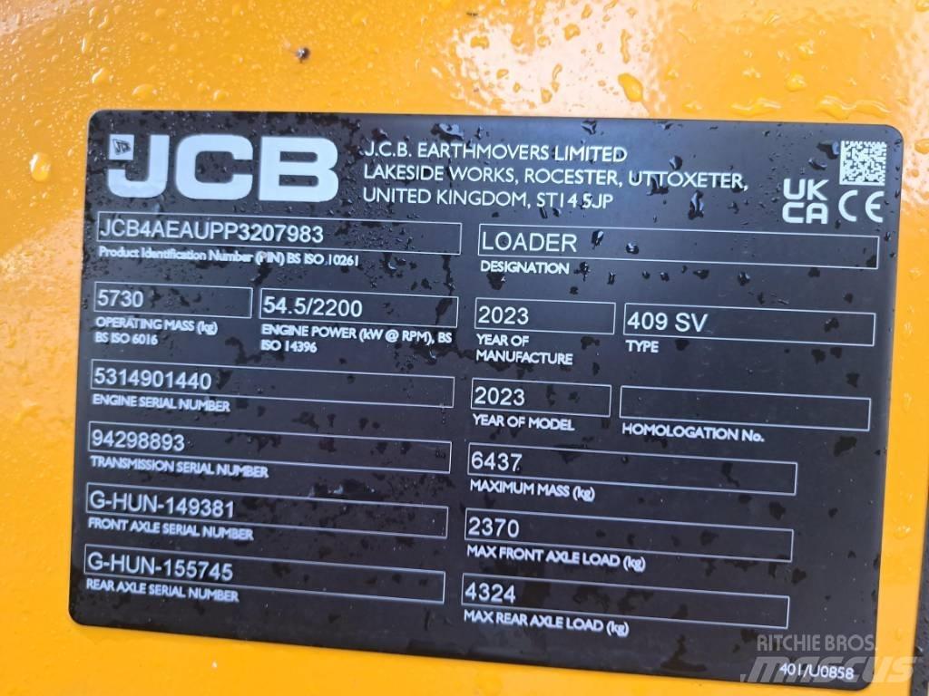 JCB 409 SV NE Cargadoras sobre ruedas