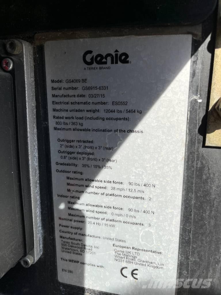 Genie GS 4069 BE Plataformas tijera