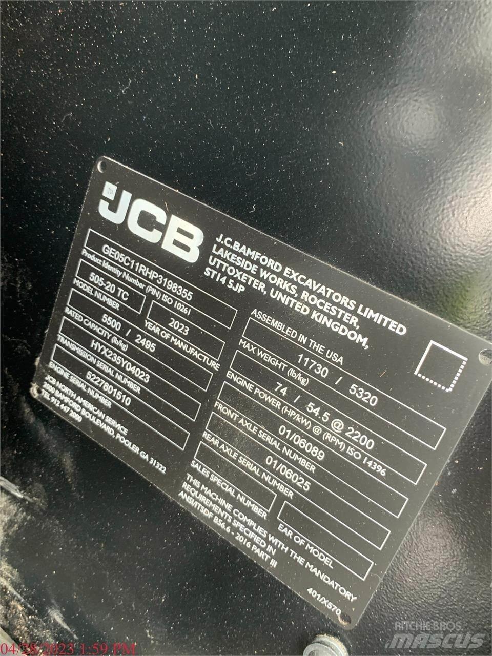 JCB 505-20TC Carretillas telescópicas