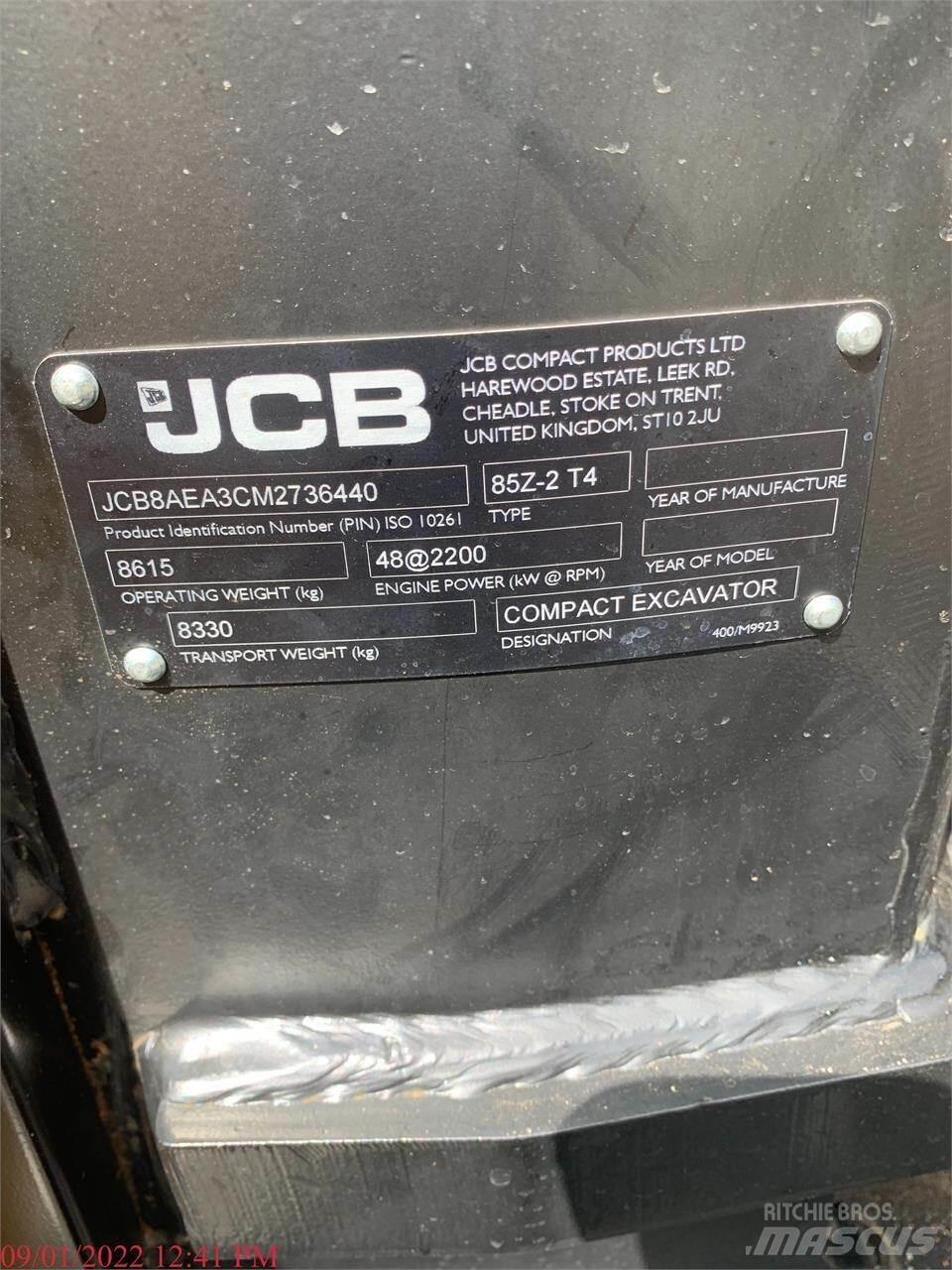 JCB 85Z-2 Excavadoras de cadenas