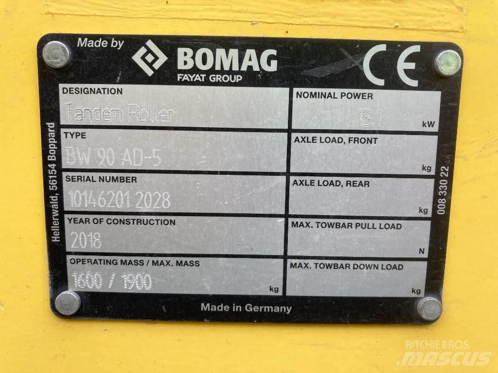 Bomag BW 90 AD-5 Rodillos de doble tambor