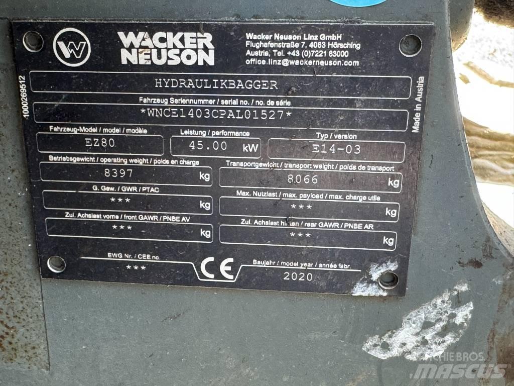 Wacker Neuson EZ80 Excavadoras de cadenas