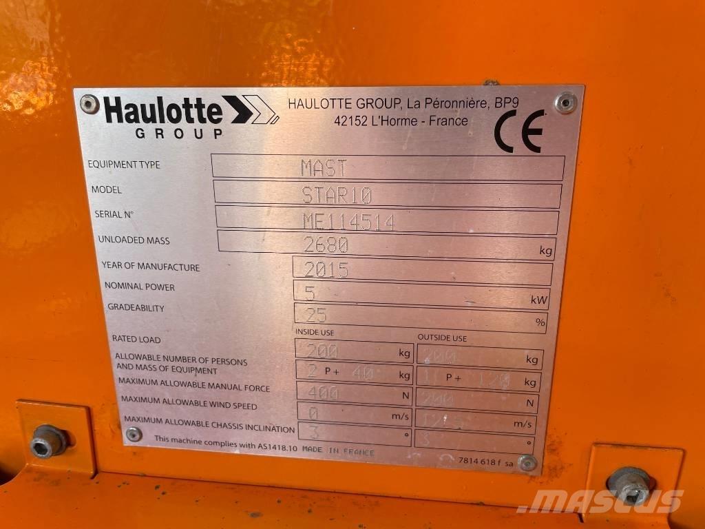 Haulotte Star 10 Ascensores de personal y montacargas de acceso