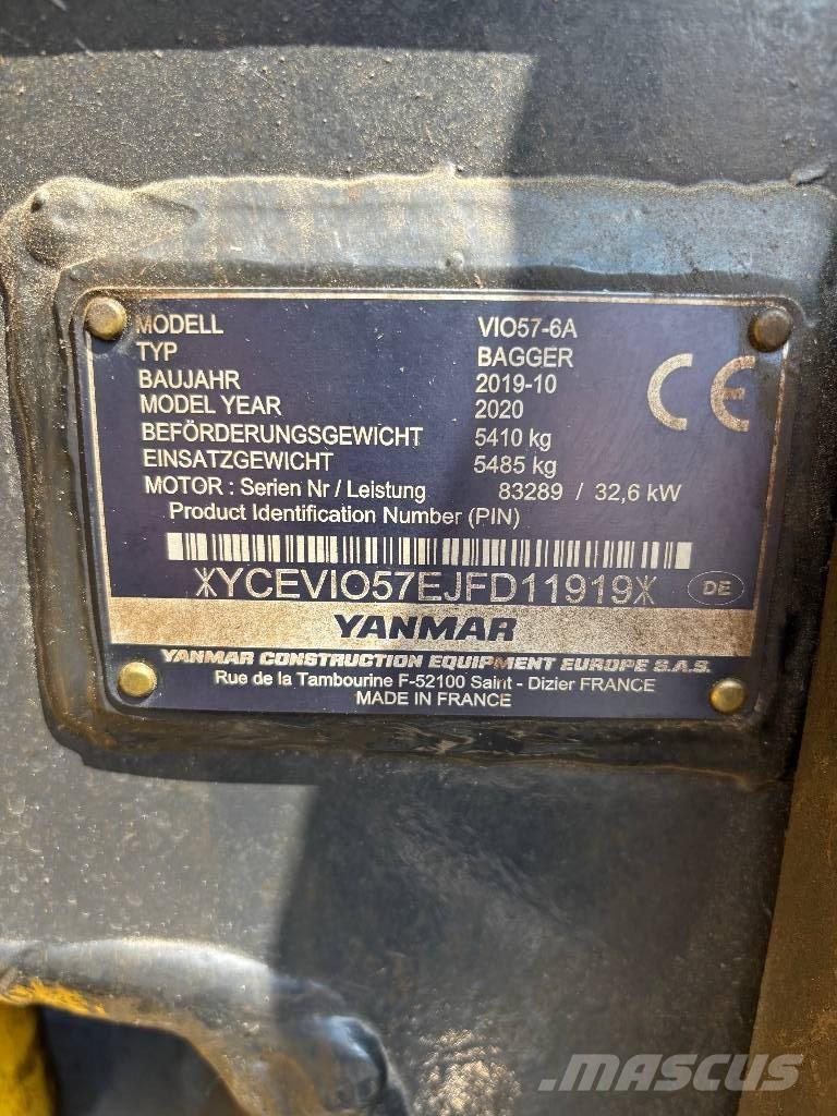 Yanmar Vio 57 Mini excavadoras < 7t