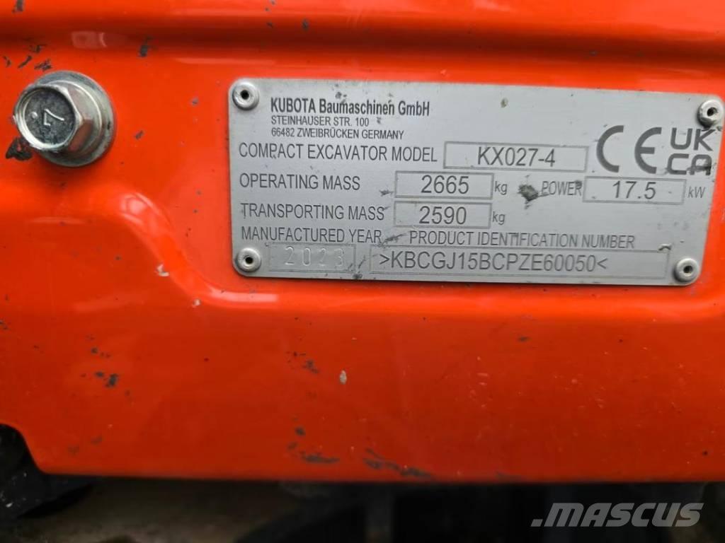 Kubota KX 027-4 Excavadoras de cadenas