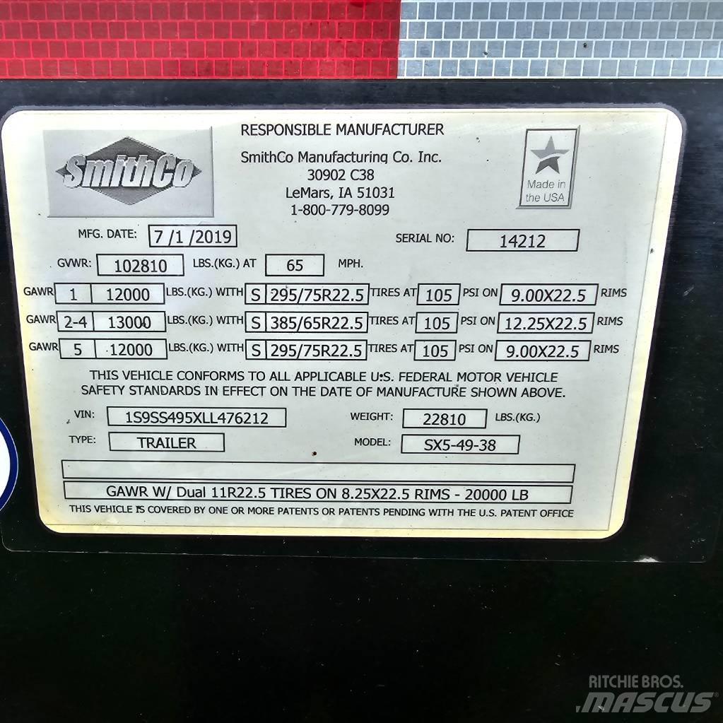 SmithCo SX5-49-38 Bañera