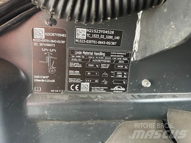 Linde E35L Carretillas de horquilla eléctrica