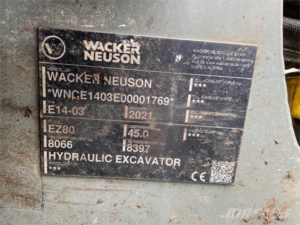 Wacker Neuson EZ80 Excavadoras de cadenas