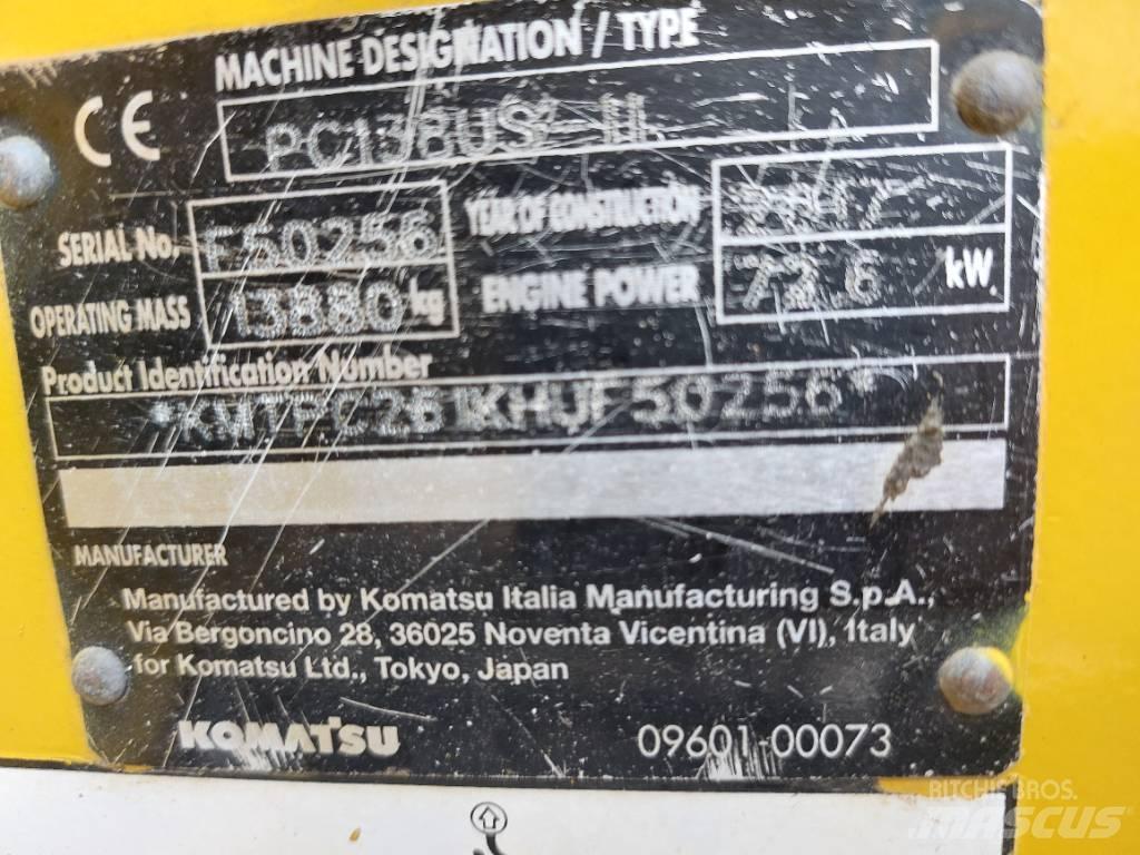 Komatsu PC138US-11 Excavadoras de cadenas