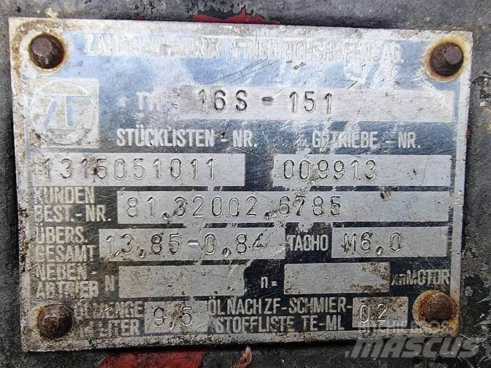 ZF 16 S 151 Transporte - Otros