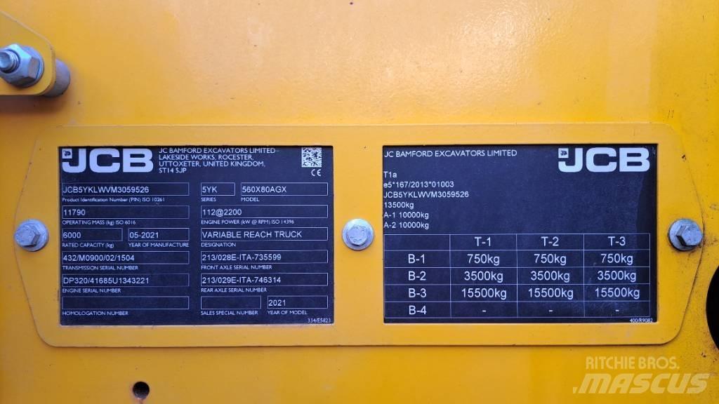 JCB 560-80 Agri Xtra Manipuladores telescópicos agrícolas