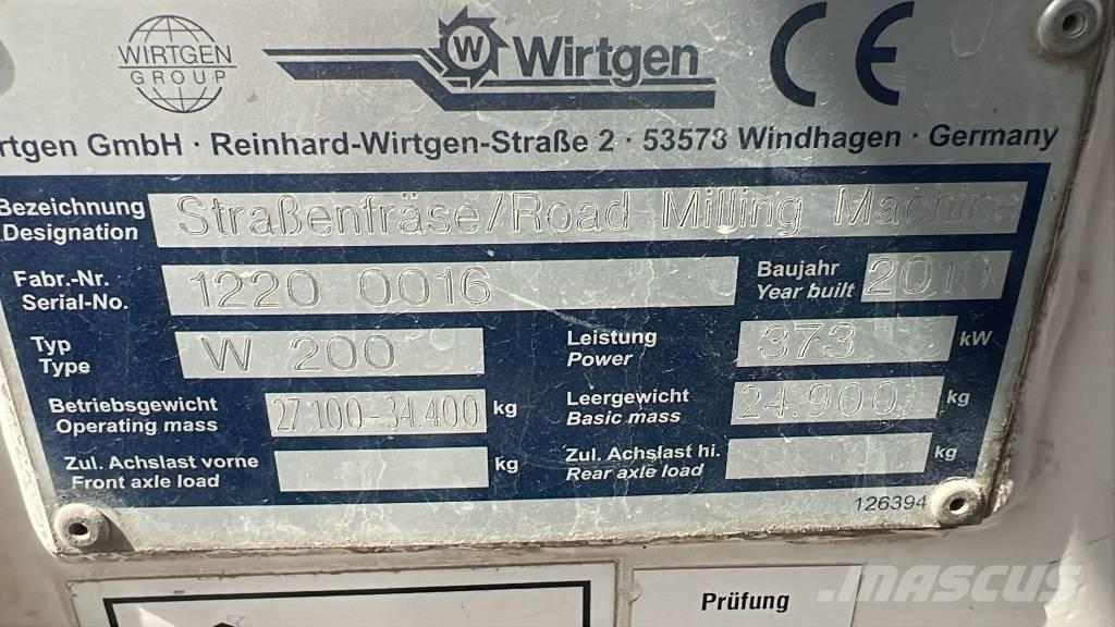 Wirtgen W 200 Máquinas cortadoras de asfalto