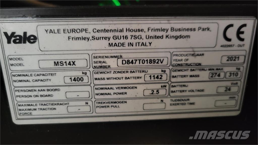 Yale MS14X-IL Apiladores eléctricos autopropulsados