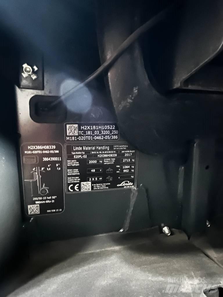 Linde E20PL/386-02 Carretillas de horquilla eléctrica