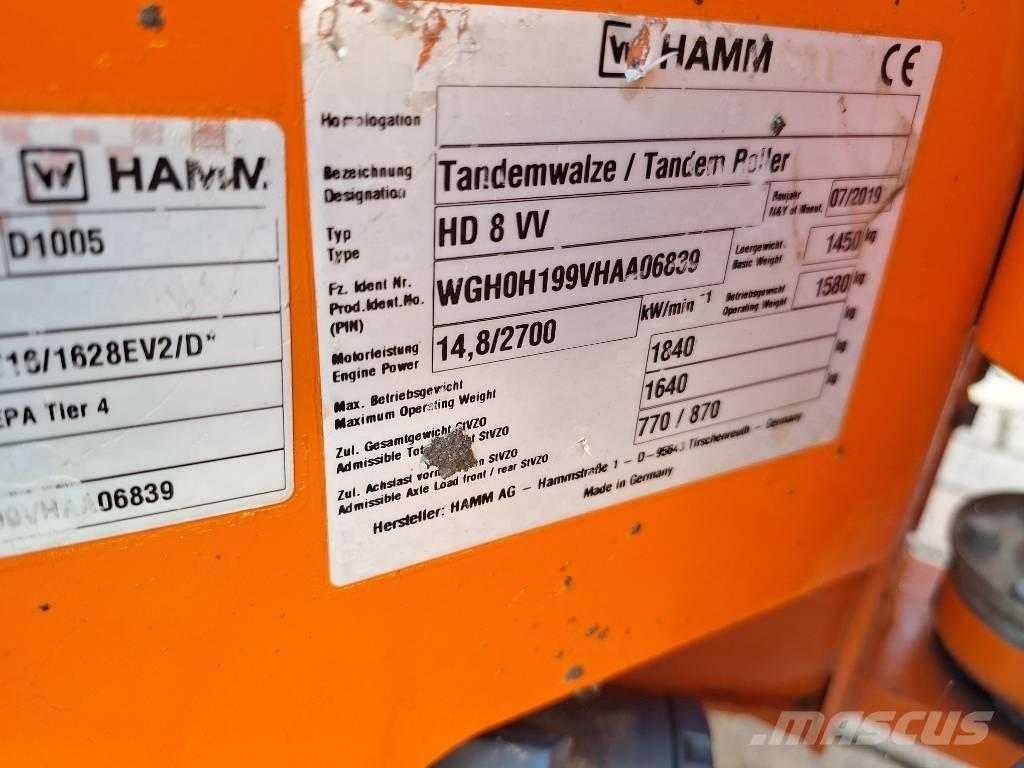 Hamm HD 8 VV Rodillos de doble tambor